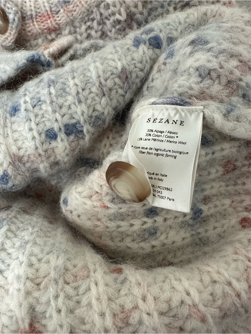 Sezane Pierre Cardigan Sweater - Pastel Multi - Picture 7 of 8